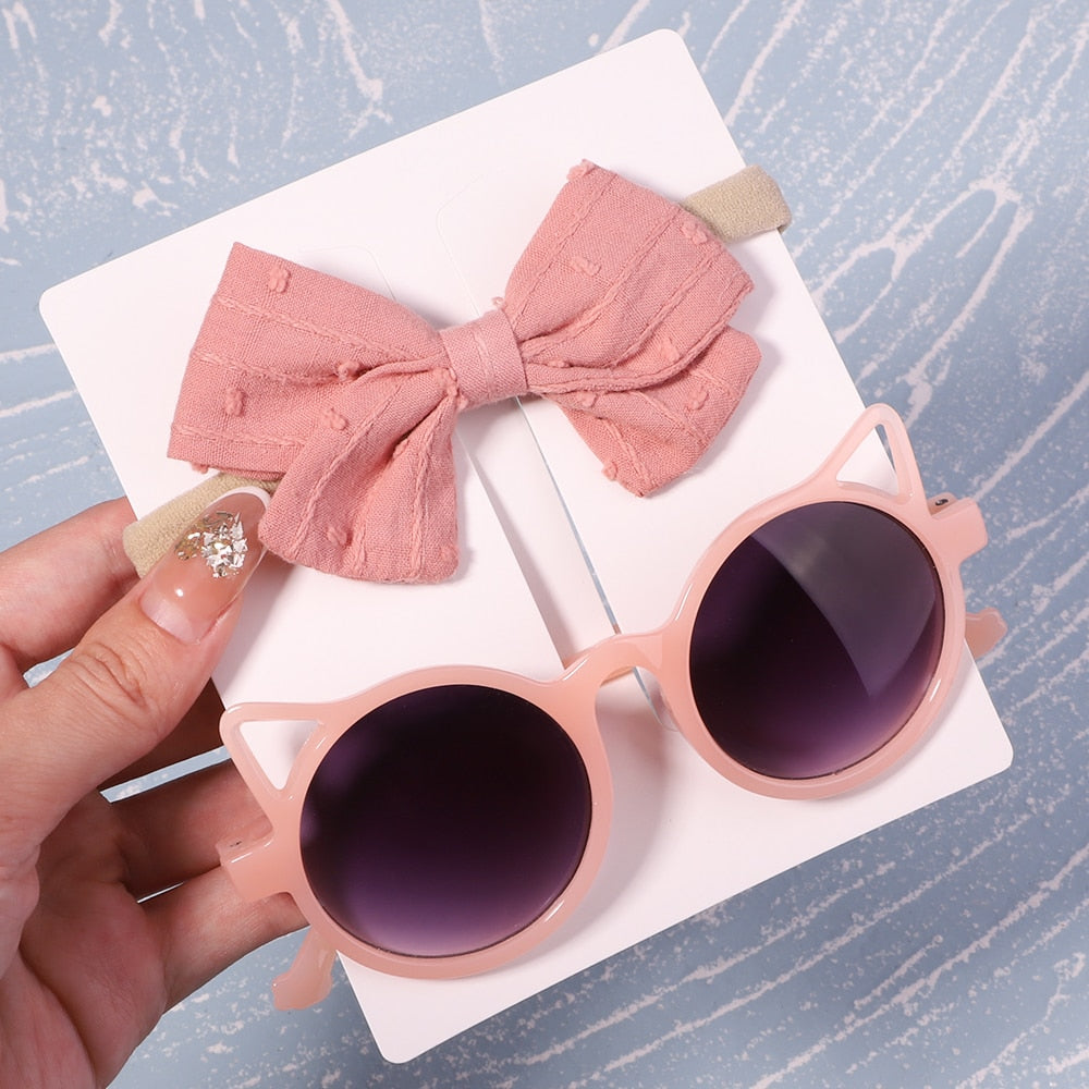 Baby Headband and Sunglasses Set