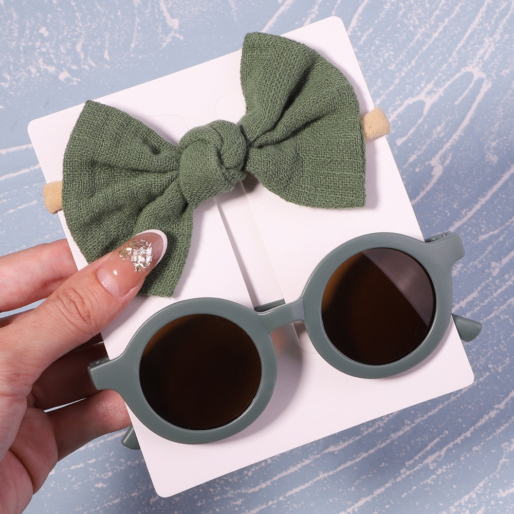 Baby Headband and Sunglasses Set