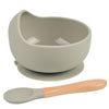 Silicone Bowl and Spoon Set, Baby Feeding Bowl